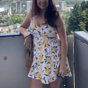 H&M lemon print sundress